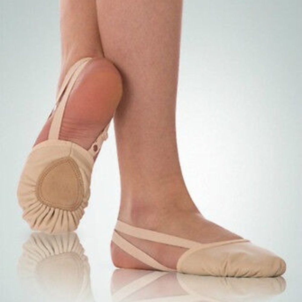 Angelo Luzio 621A Adult 4M Theatrical Pink Twyla II Leather Half Sole Slipper